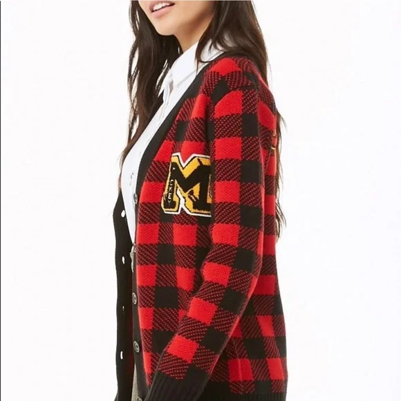 Forever 21 Mickey Mouse Disney Plaid Cardigan 90th Anniversary - Picture 3 of 9